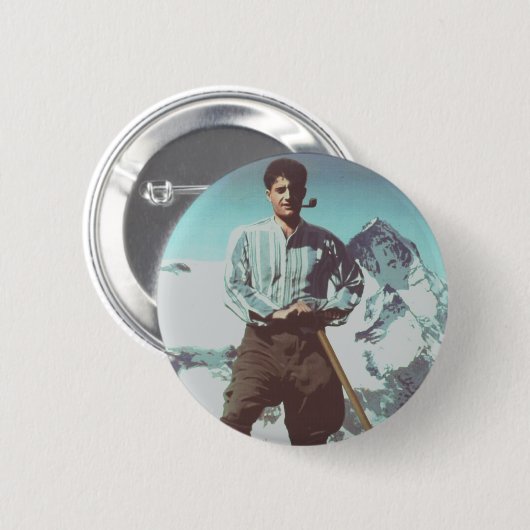 Blessed Pier Giorgio Frassati Ronde Button 5,7 Cm (Voorkant /achterkant)