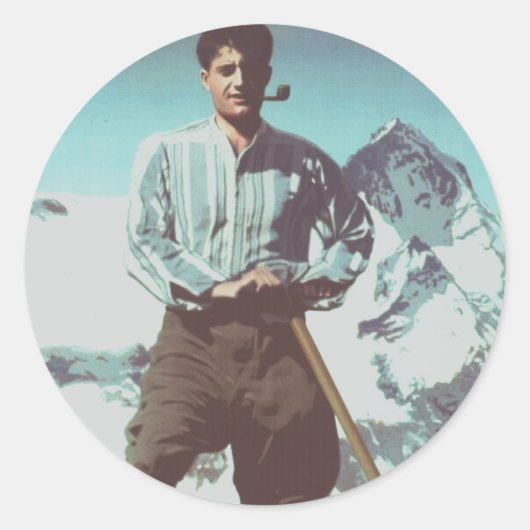 Blessed Pier Giorgio Frassati Ronde Sticker (Voorkant)