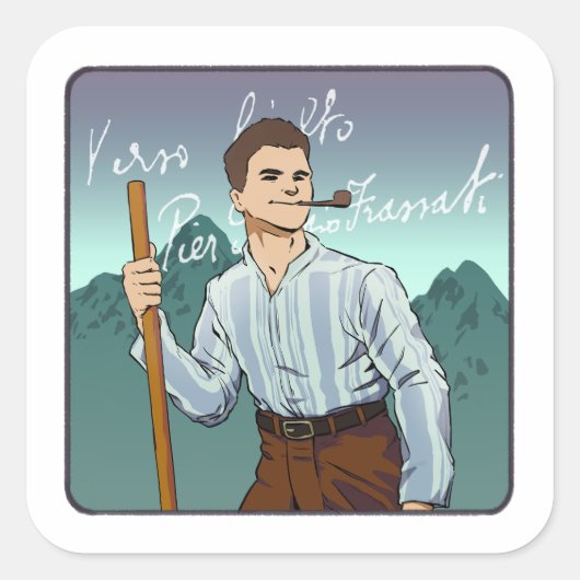 Blessed Pier Giorgio Frassati Vierkante Sticker (Voorkant)