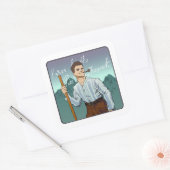 Blessed Pier Giorgio Frassati Vierkante Sticker (Envelop)