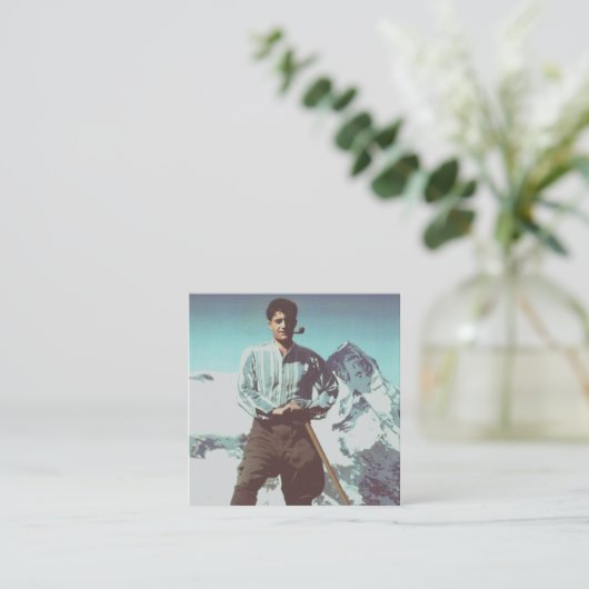 Blessed Pier Giorgio Frassati Vierkante Visitekaartje (Staand voorkant)