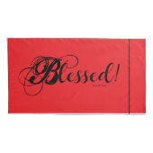 Blessed! Pillow Case Set (Red) Kussensloop (Achterkant-Rechts)
