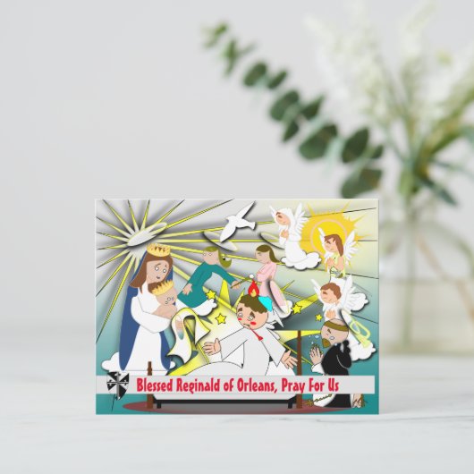 Blessed Reginald van Orleans Briefkaart (Staand voorkant)