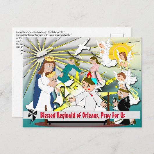 Blessed Reginald van Orleans Briefkaart (Voorkant / Achterkant)