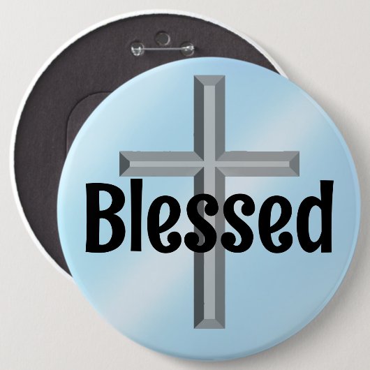 Blessed Ronde Button 6,0 Cm (Voorkant /achterkant)