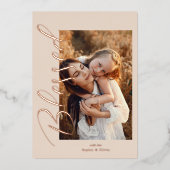 Blessed' Roos met kerstcadeaus Gold Folie Feestdagenkaart (Voorkant)