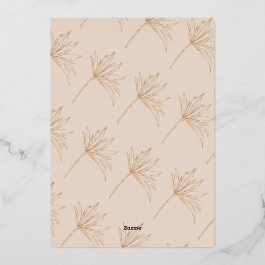 Blessed' Roos met kerstcadeaus Gold Folie Feestdagenkaart (Achterkant)