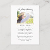 Blessed Sacred Heart Jesus Memorial Prayer Card    Plaatskaartje (Achterkant)