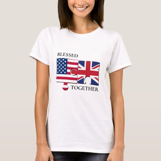 Blessed Samen USA UNION JACK Flag T-Shirt (Voorkant)