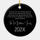 Blessed Samhain Night Halloween Fall Witch Keramisch Ornament (Achterkant)