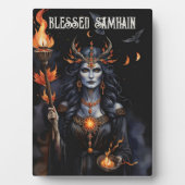 Blessed Samhain Night Pagan Hecate Goddess Fotoplaat (voorkant)
