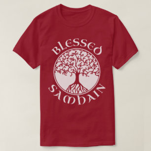 Blessed Samhain Pagan Gaelic Celtic Halloween T-sh T-shirt