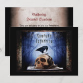 Blessed Samhain verzamelt uitnodigingen - de Raven (Voorkant / Achterkant)