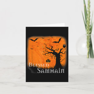 Blessed Samhain Wiccan Celtic Pagan Halloween Witc Kaart