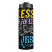 Blessed Saved Loved By Jesus Thermosbeker (Voorkant)