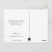 Blessed Scrpt 1st Heilige Communauteit Foto Dank u Briefkaart (Achterkant)