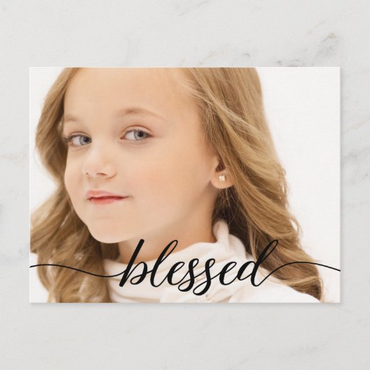 Blessed Scrpt 1st Heilige Communauteit Foto Dank u Briefkaart (Voorkant)