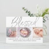 "Blessed" Silver Foil 3 Fotoaankondiging Aankondiging (Staand voorkant)