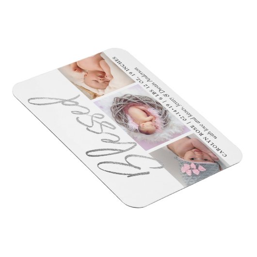 "Blessed" Silver Foil 3 Fotoaankondiging Magneet (Rechterzijde)