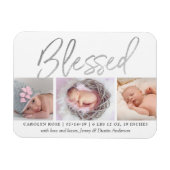 "Blessed" Silver Foil 3 Fotoaankondiging Magneet (Horizontaal)