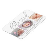 "Blessed" Silver Foil 3 Fotoaankondiging Magneet (Linkerzijde)