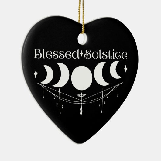 Blessed Solstice Keramisch Ornament (Rechts)