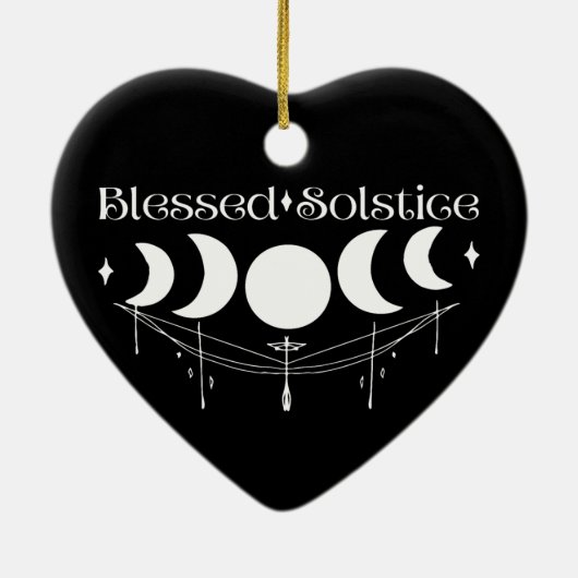 Blessed Solstice Keramisch Ornament (Achterkant)