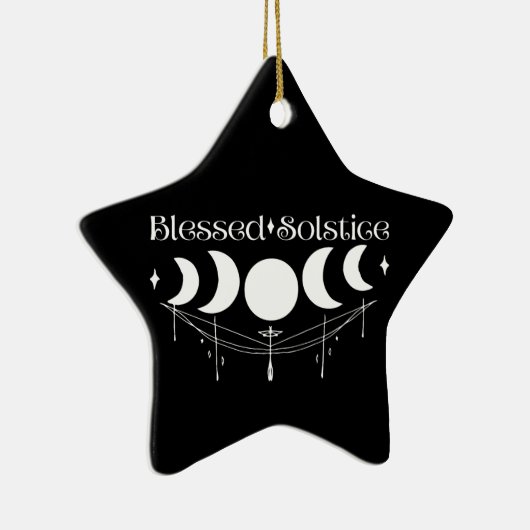 Blessed Solstice Keramisch Ornament (Rechts)