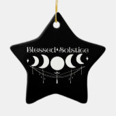 Blessed Solstice Keramisch Ornament (Voorkant)