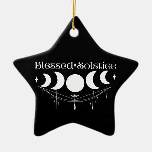 Blessed Solstice Keramisch Ornament (Voorkant)