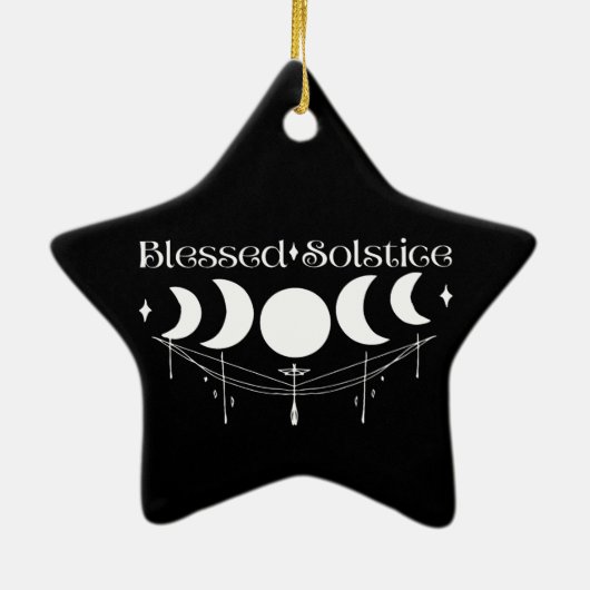 Blessed Solstice Keramisch Ornament (Achterkant)