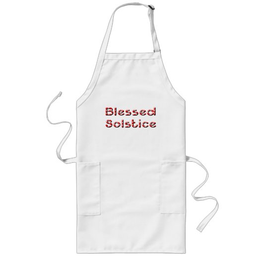 Blessed Solstice Lang Schort (Voorkant)