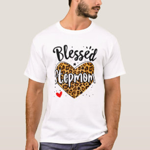 Blessed Stepmama Leopard Print Nana Moederdag Gr T-shirt