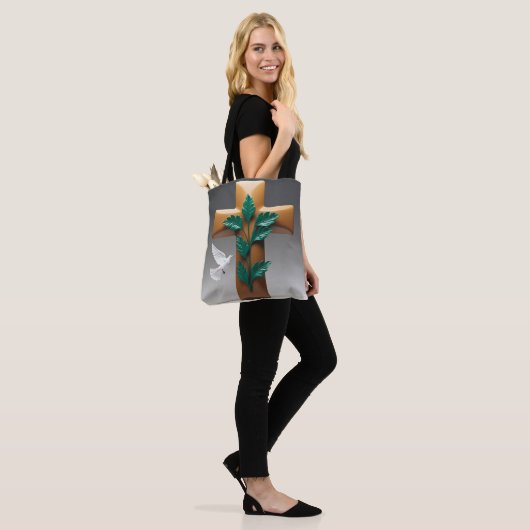 Blessed Stream Faith Tote Bag (Op model)