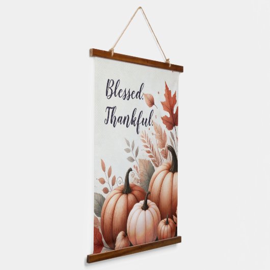 Blessed Thankful Fall Tapestry - Customizable Hangend Wandkleed (Gebogen)