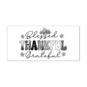 Blessed Thankful Grateful Typography  Zelfinktende Stempel (Design)
