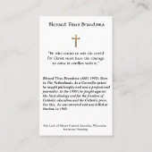 Blessed Titus Brandsma Carmelite Priest Heilige Ka Visitekaartje (Achterkant)