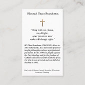 Blessed Titus Brandsma Carmelite Priest Heilige Ka Visitekaartje (Achterkant)