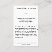 Blessed Titus Brandsma Carmelite Priest Heilige Ka Visitekaartje (Achterkant)
