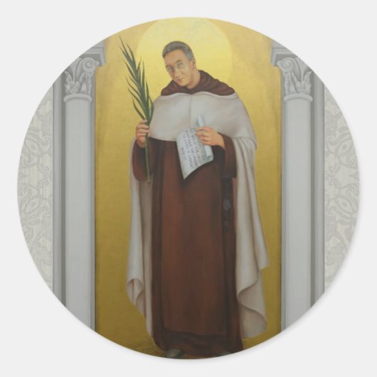 Blessed Titus Brandsma Carmelite Saints Priest Ronde Sticker (Voorkant)