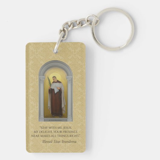 Blessed Titus Brandsma Carmelite Saints Priest Sleutelhanger (achterkant)