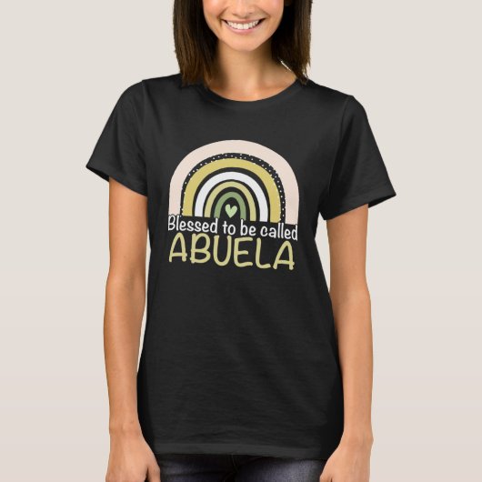 Blessed To Be Called Abuela Boho Rainbow Mother s T-shirt (Voorkant)