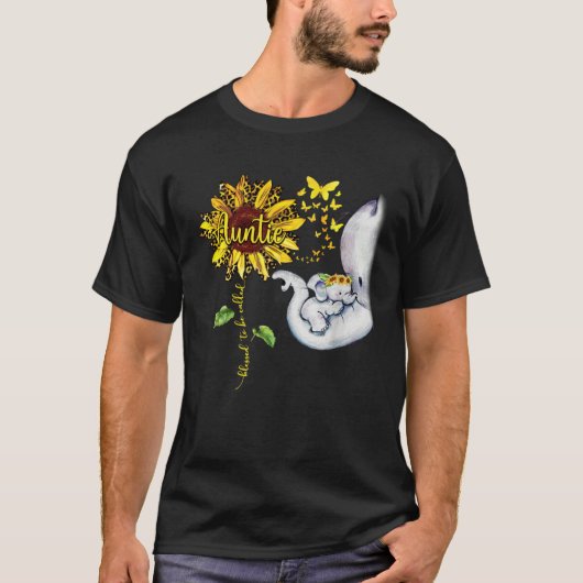 Blessed To Be Called Auntie Elephant Sunflower T-shirt (Voorkant)