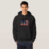 Blessed To Be Called Dad American Flag Hoodie (Voorkant volledig)