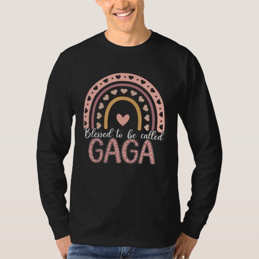 Blessed To Be Called Gaga Leopard Rainbow Cute Mom T-shirt (Voorkant)