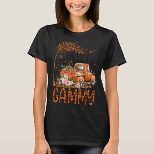 Blessed To Be Called Gammy Fall Vibes Thanksgiving T-shirt (Voorkant)