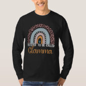Blessed To Be Called Glamma Rainbow Leopard Cute M T-shirt (Voorkant)