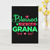 Blessed To Be Called Grana Funny Grandma Christmas Kaart (Gele Bloem)