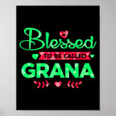 Blessed To Be Called Grana Funny Grandma Christmas Poster (Voorkant)