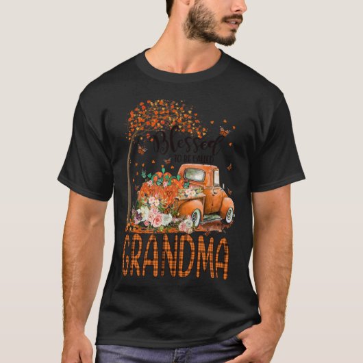 Blessed To Be Called Grandma Fall Vibes Thanksgivi T-shirt (Voorkant)